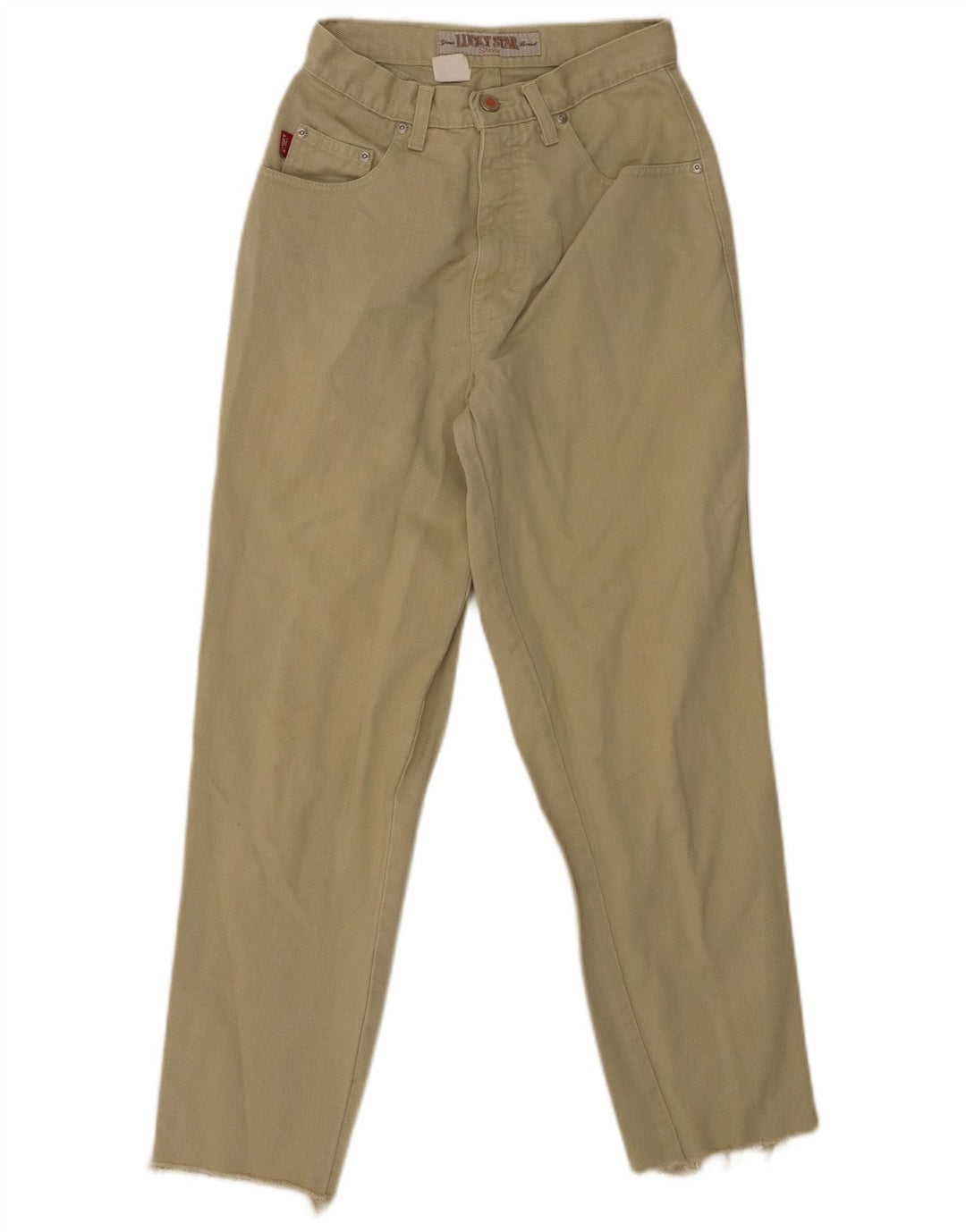 Jeans cônicos masculinos LUCKY STAR W29 L28 algodão cáqui