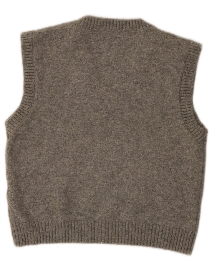 Zara Womens Vest Tank Top UK 10 Pequeno Poliéster Cinza