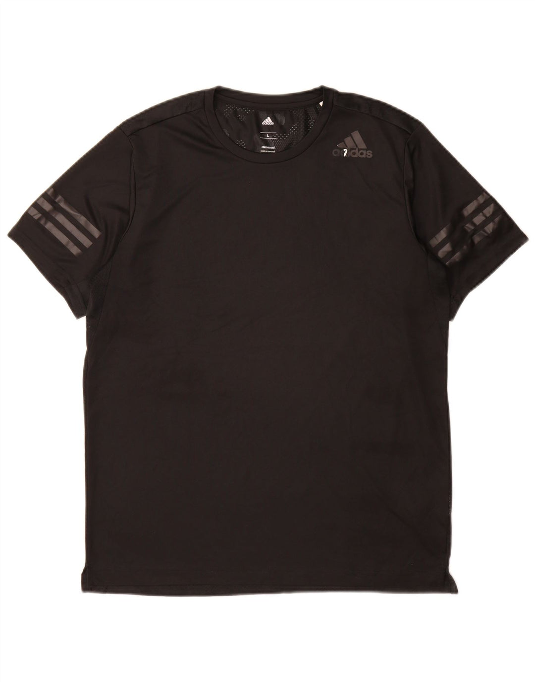 Adidas Mens Climacool Camiseta Top Grande Poliéster Preto