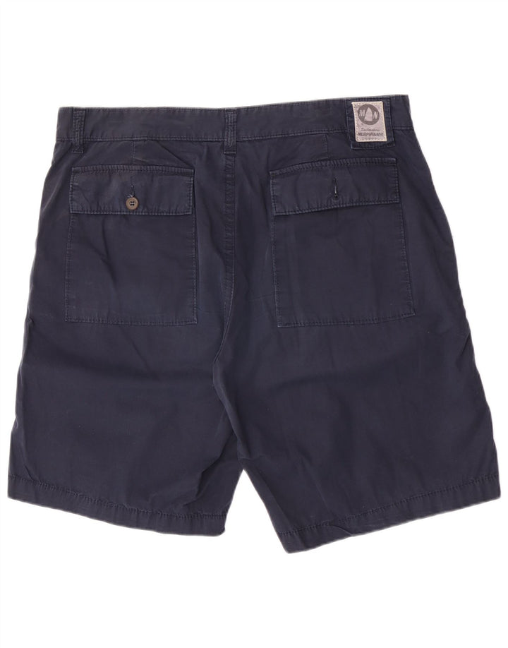 Murphy & Nye Mens Regular Cargo Shorts Grande W36 Azul Marinho Algodão