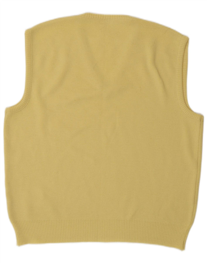 Regata masculina vintage com colete médio amarelo