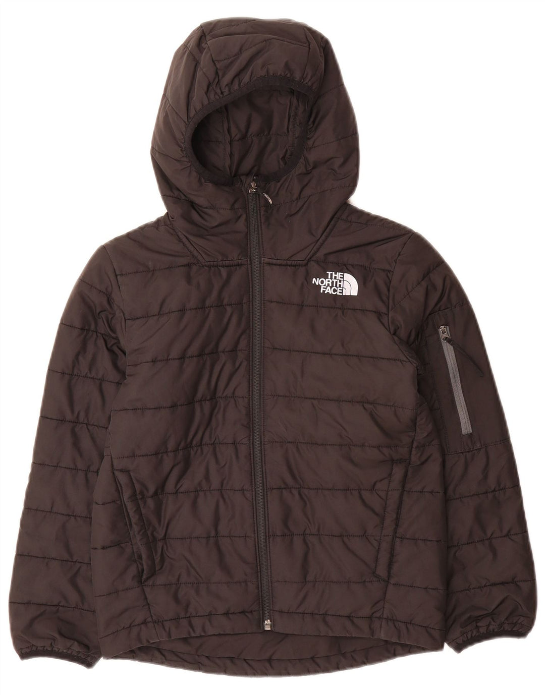 Jaqueta acolchoada com capuz The North Face Boys 9-10 anos médio preto poliéster