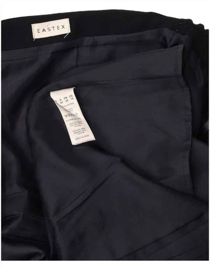 Saia trompete feminina EASTEX UK 18 XL W36 azul marinho poliéster