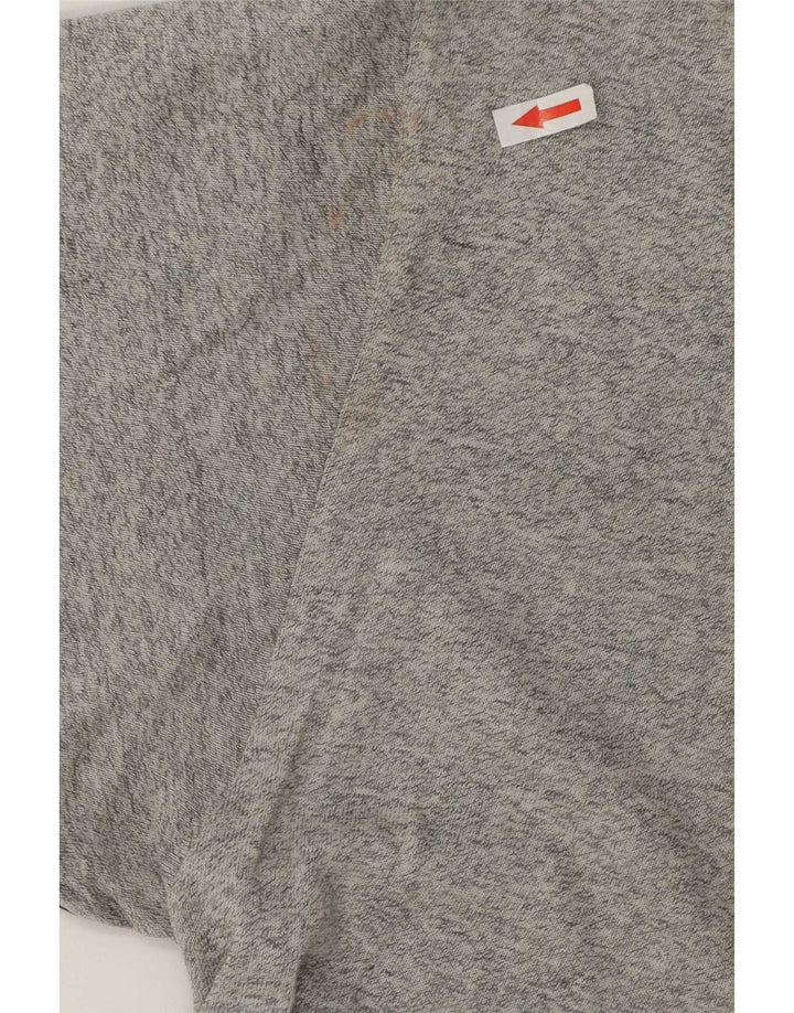 Camiseta Asics masculina gráfica Top XL cinza manchado de algodão