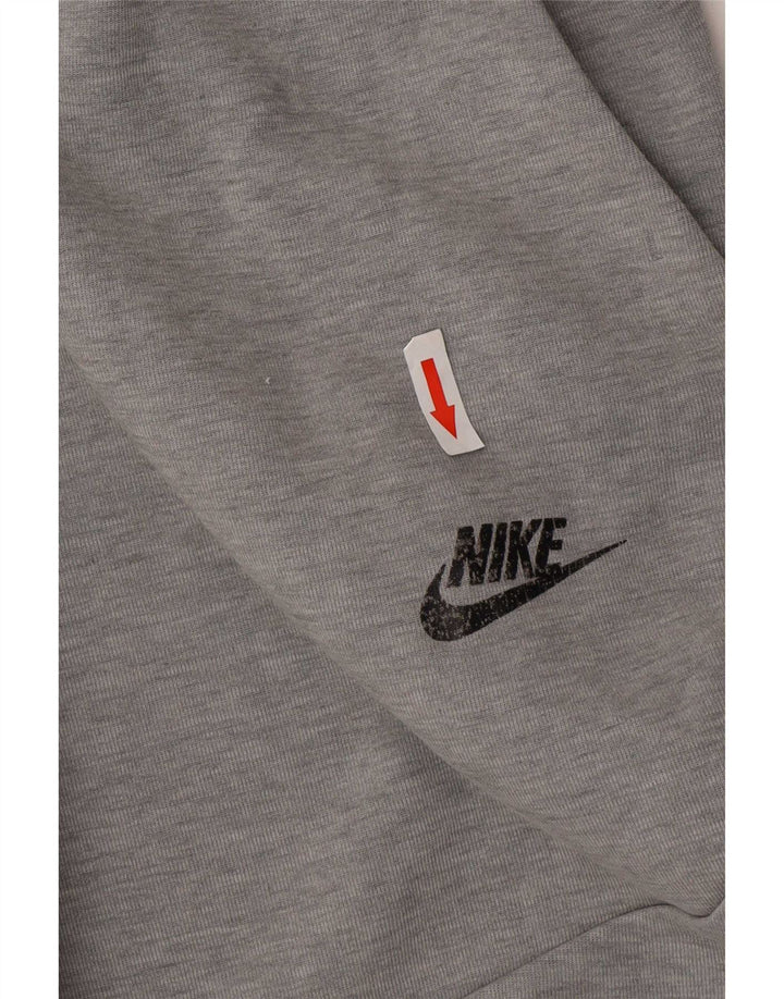 Calça de treino masculina Nike Joggers cinza médio algodão colorblock