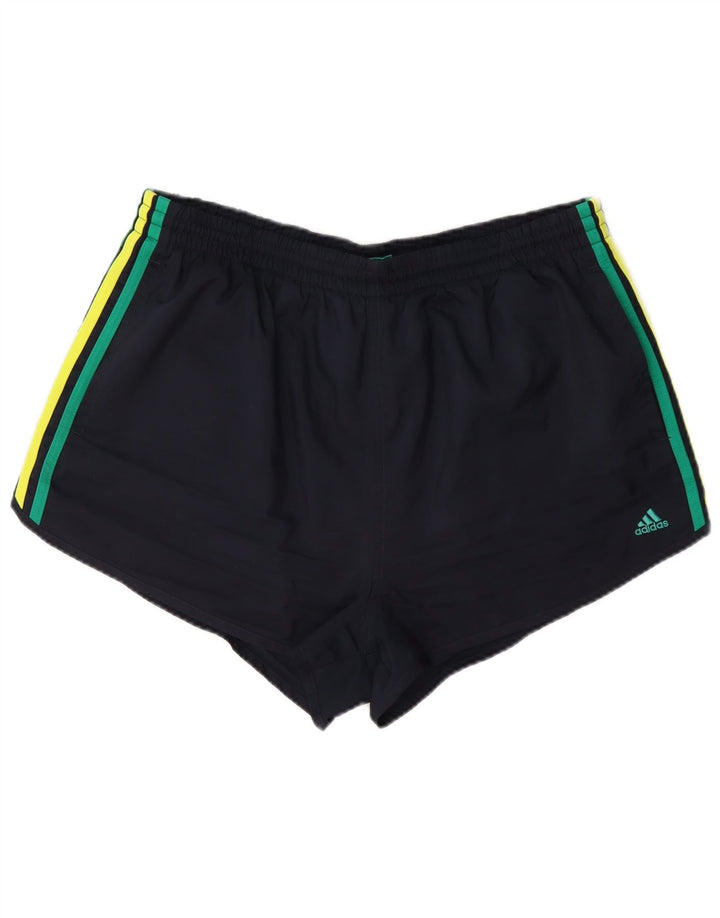 Shorts esportivos masculinos Adidas XL azul marinho colorblock poliéster