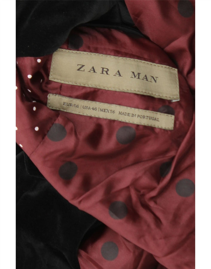 Jaqueta blazer masculina Zara com 2 botões EU 56 XL preta