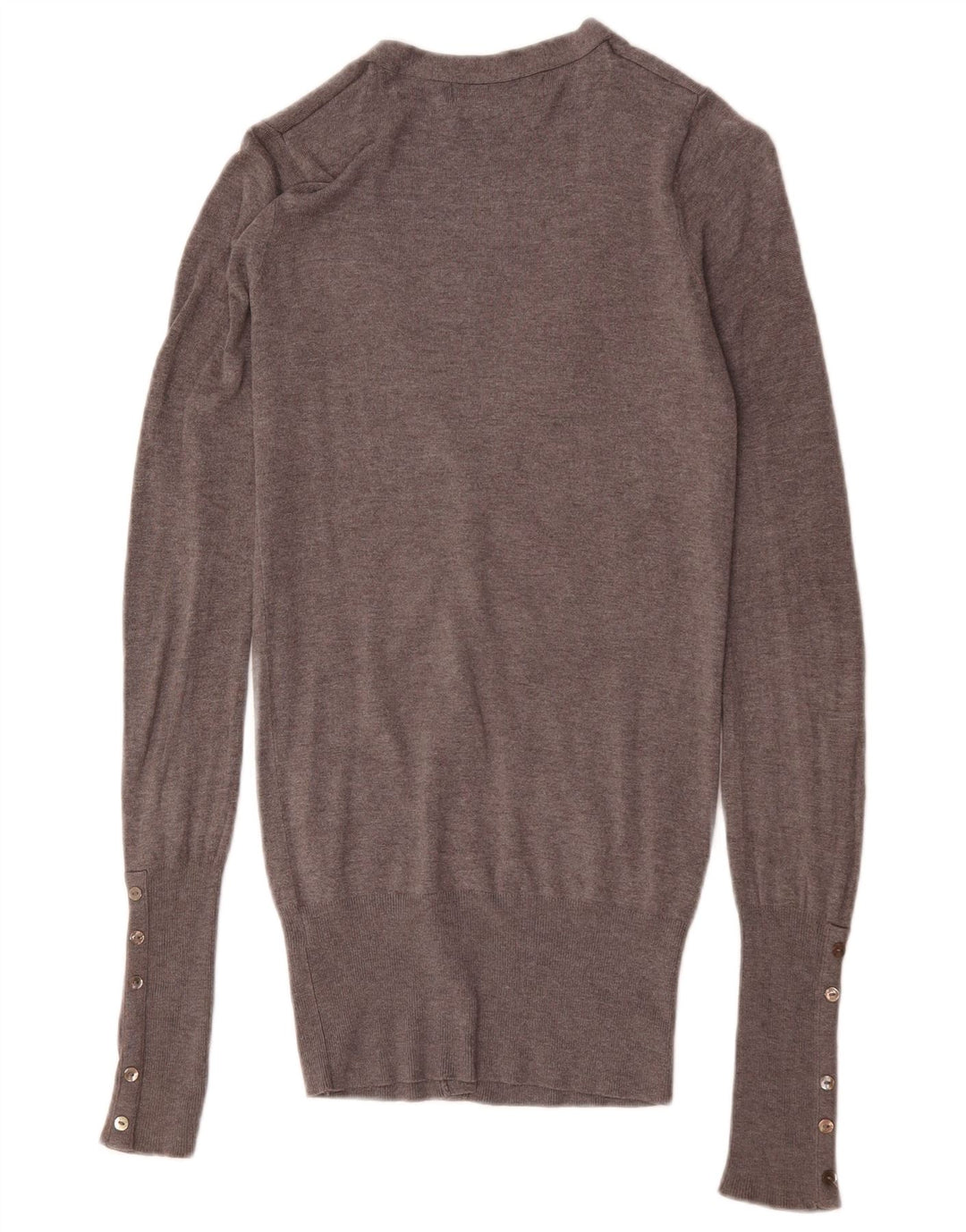 Suéter cardigã feminino Zara Reino Unido 12 rayon cinza médio