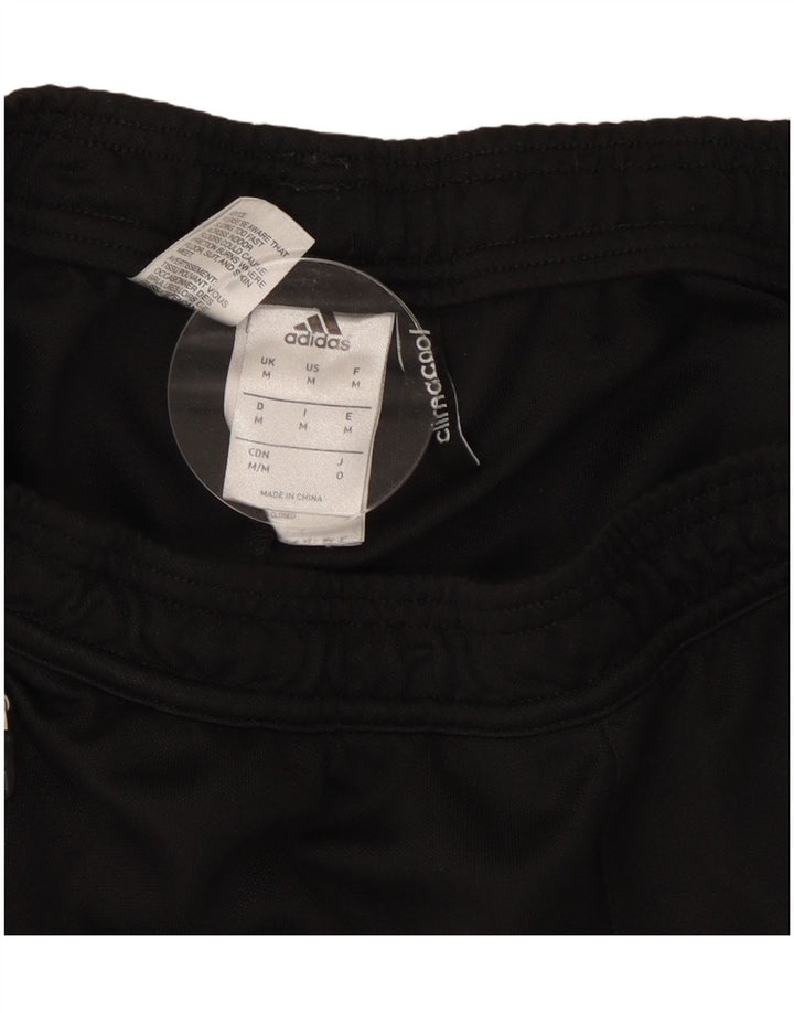 Adidas Mens Climacool Calça de treino média preta listrada esportiva