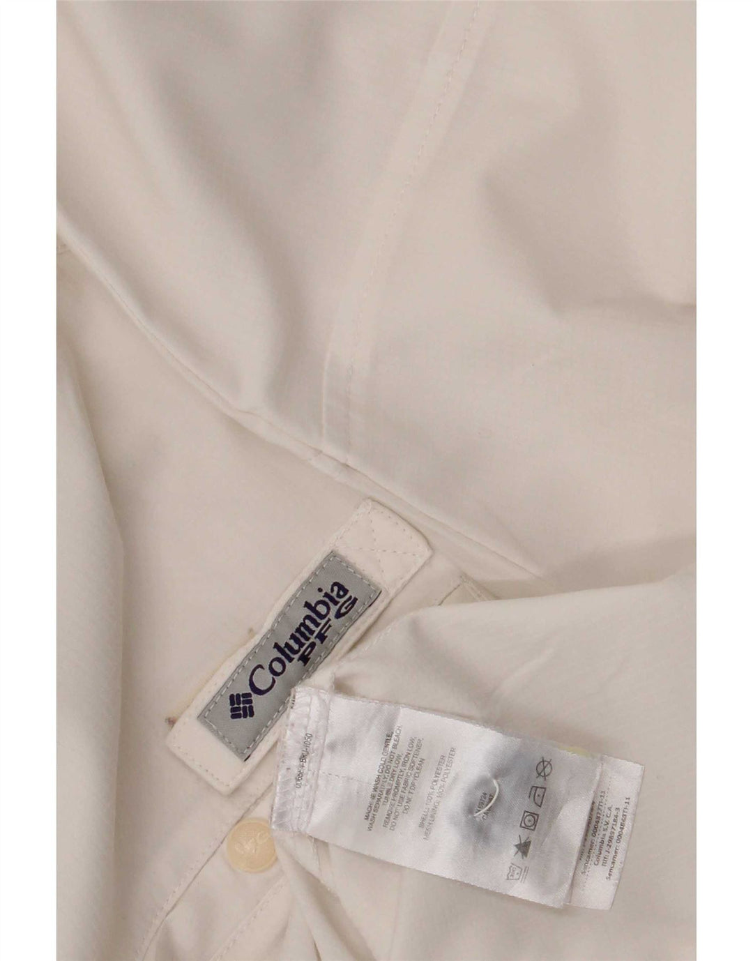 Columbia Camisa masculina média poliéster branco