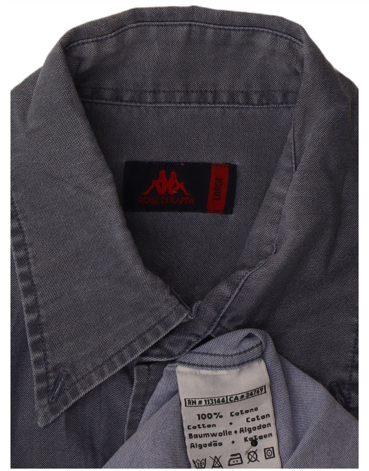 Camisa masculina Kappa grande algodão azul marinho
