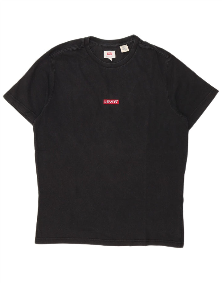 Camiseta masculina Levi's top pequeno algodão preto