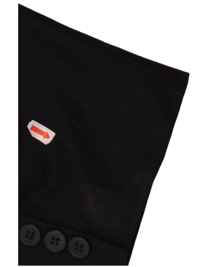 Jaqueta blazer masculina JAEGER com peito duplo EU 58 4XL listrado azul marinho