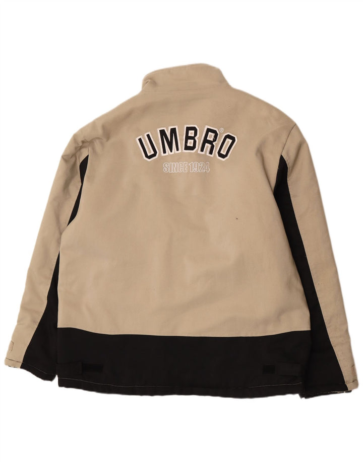 Jaqueta corta-vento feminina Umbro UK 44 2XL Bege Colourblock Nylon