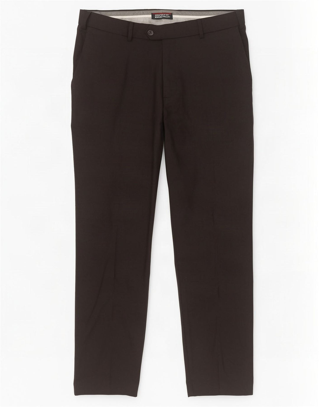 Calça masculina de terno reto Marks & Spencer sob medida W38 L31 lã preta