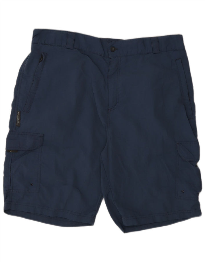 Shorts cargo masculino Mountain Warehouse W36 grande nylon azul marinho