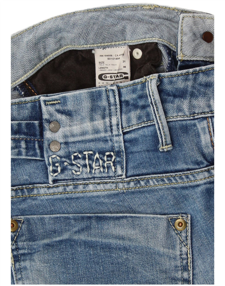Jeans femininos G-STAR desgastados slim W31 L36 algodão azul