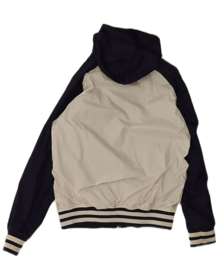Jaqueta bomber com capuz K-Way Boys 9-10 anos azul marinho Colourblock Nylon