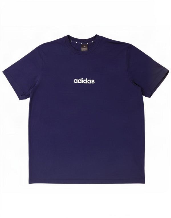 Adidas Mens Graphic T-Shirt Top XL Azul Marinho Algodão