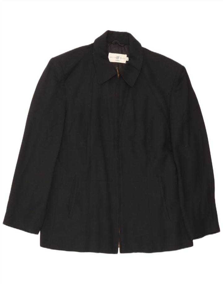 Jaqueta bomber feminina Belfe & Belfe IT 46 grande lã preta