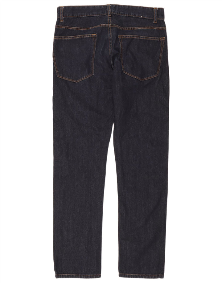 Benetton Mens Slim Jeans W31 L31 Azul Marinho Algodão