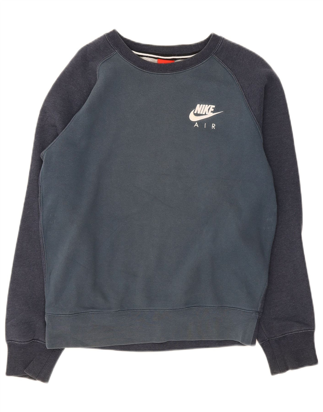 Moletom masculino Nike Jumper pequeno azul marinho colorblock algodão