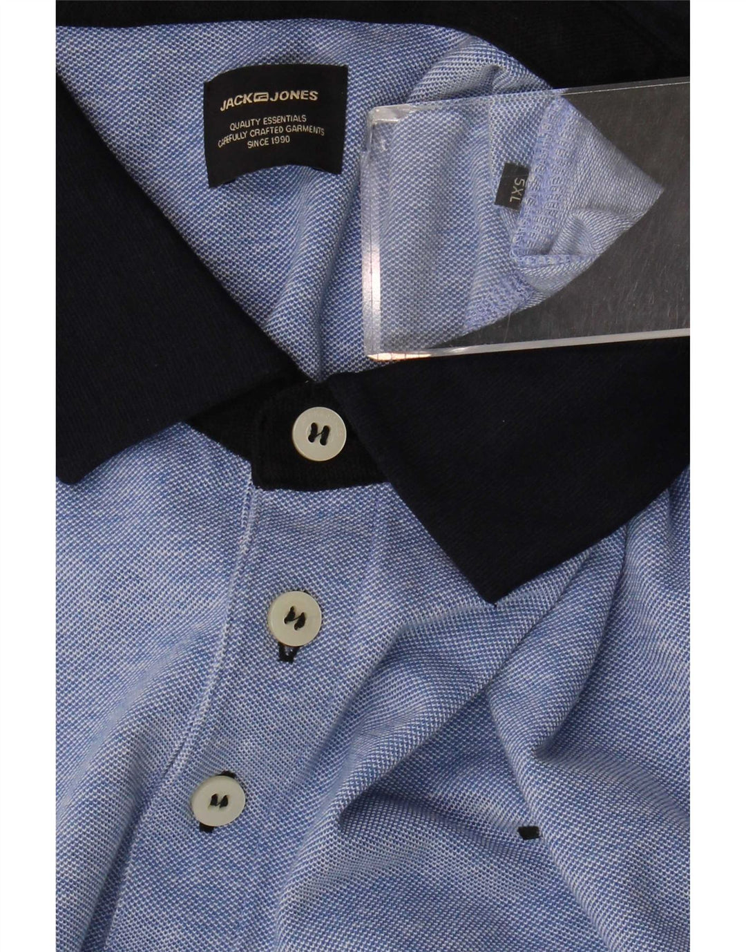 Camisa polo masculina Jack & Jones 5XL azul colorblock