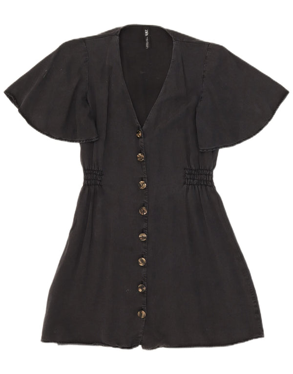 Vestido camisa feminino Zara UK 6 XS preto
