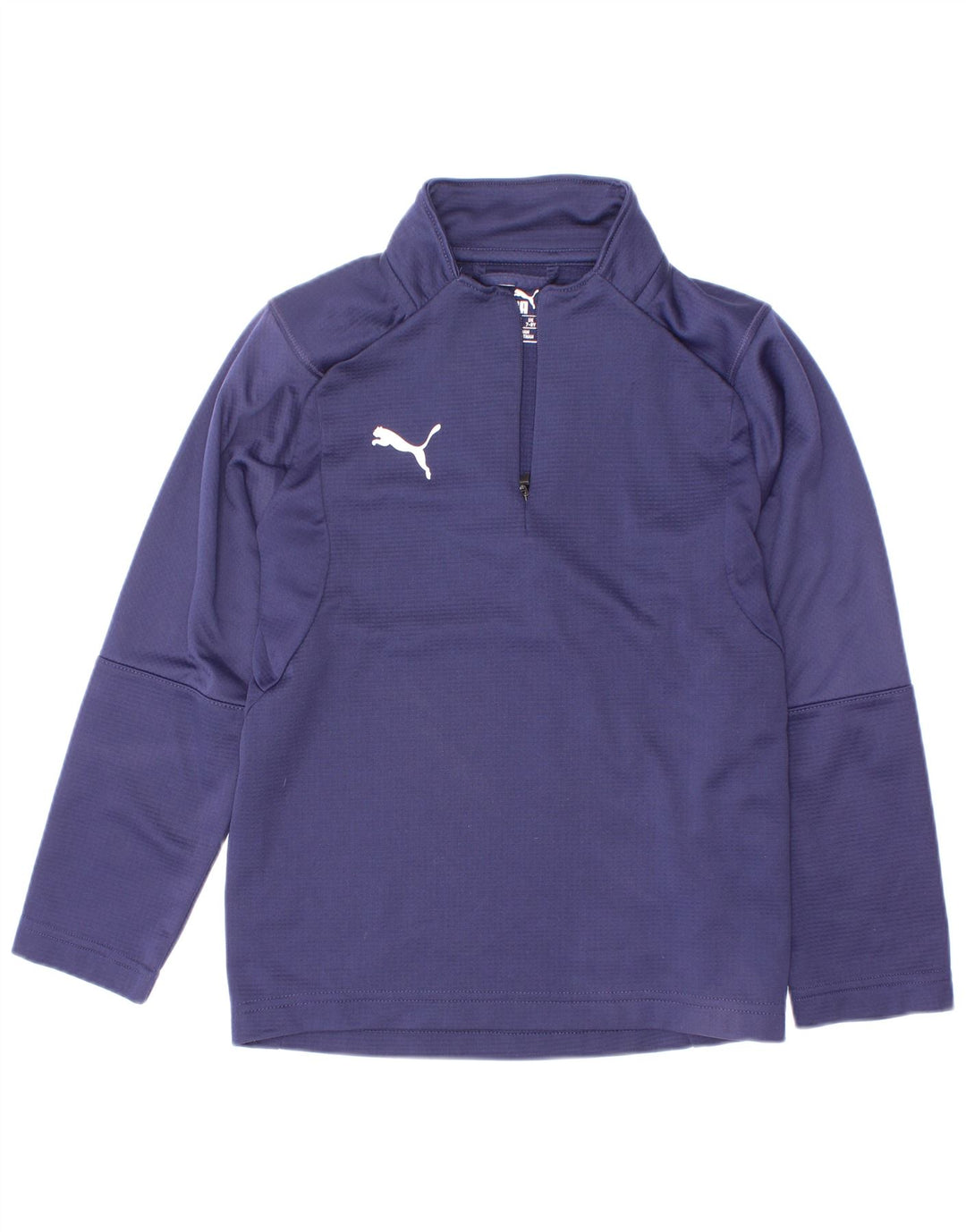 Puma Meninos Zip Neck Pullover Treino Top 7-8 Anos Azul Marinho