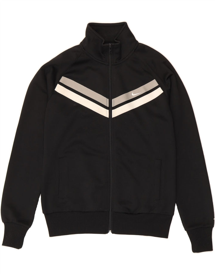 NIKE Womens Tracksuit Top Jacket UK 16 Large Black Colourblock Polyester Vintage Nike and Second-Hand Nike from Messina Hembry 