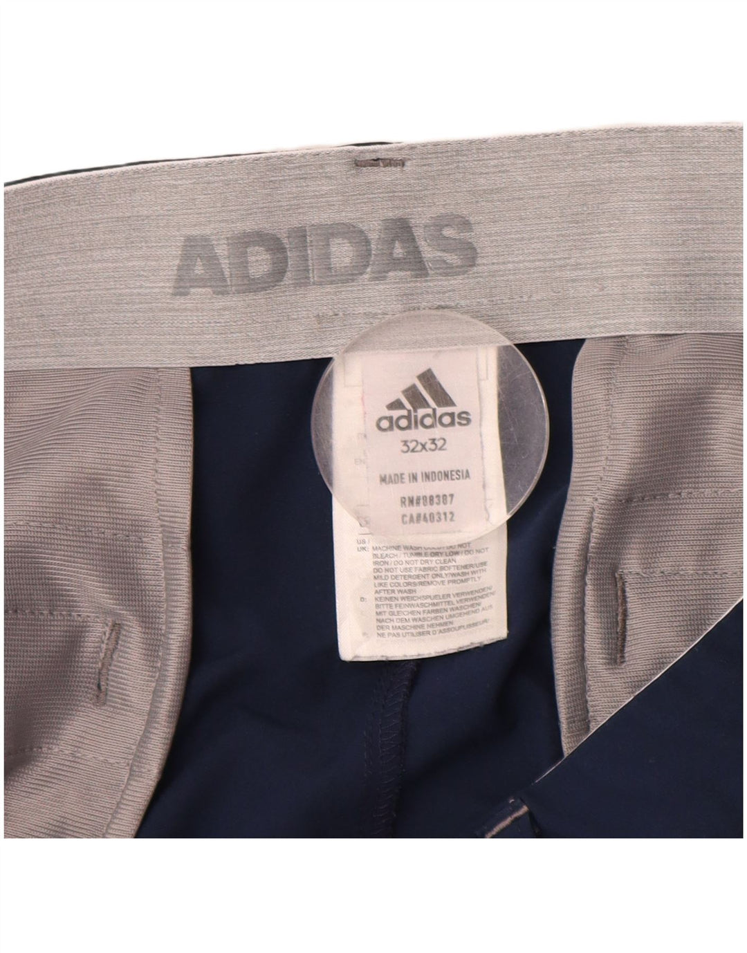 Calças Chino Slim Masculinas ADIDAS W32 L32 Azul Marinho Poliéster