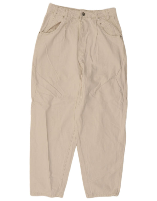 Calça jeans feminina Zara cintura alta solta EU 40 médio W30 L26 algodão branco