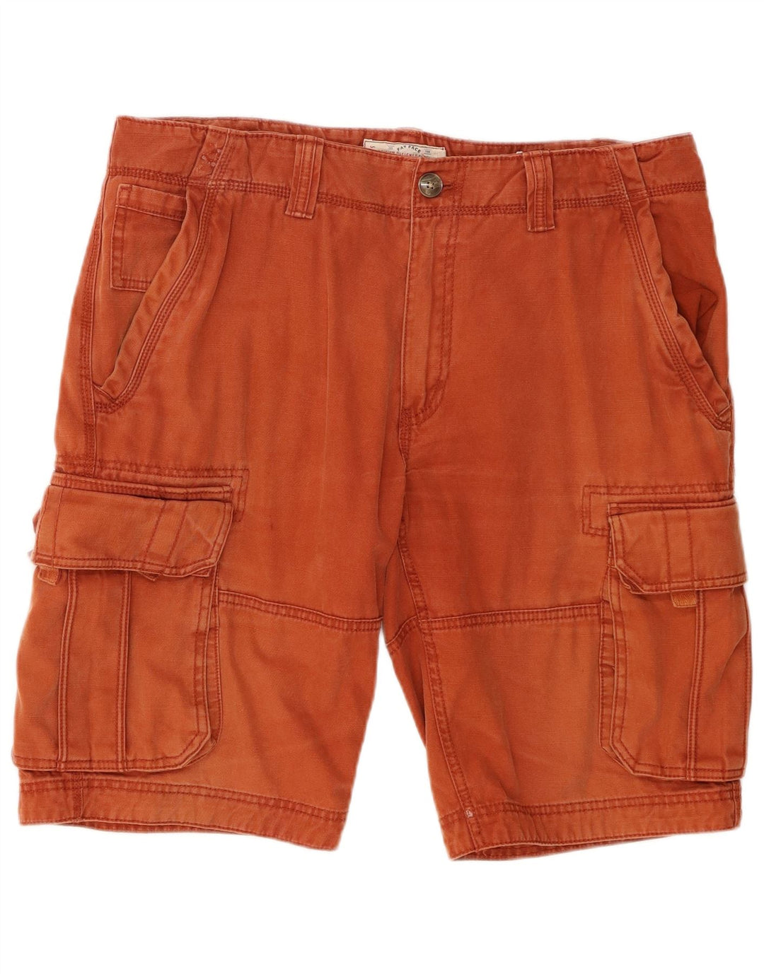 Shorts cargo masculino Fat Face W36 grande algodão laranja