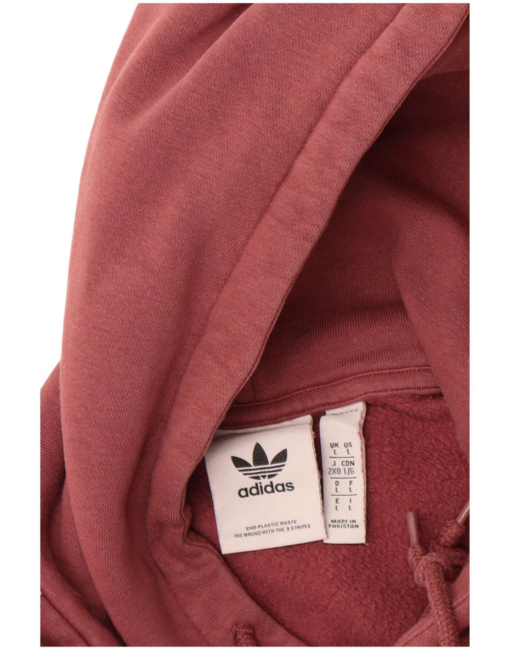Adidas Mens Hoodie Jumper Grande Algodão Marrom
