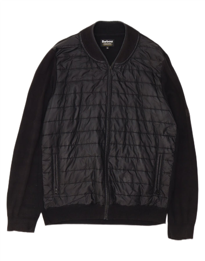 Jaqueta masculina de agasalho BARBOUR XL de algodão preto