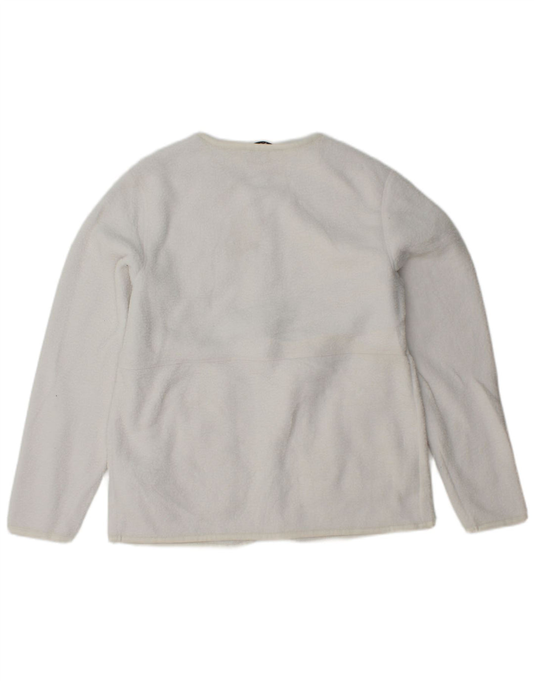 Jaqueta de lã feminina MARKS & SPENCER UK 10 poliéster branco pequeno