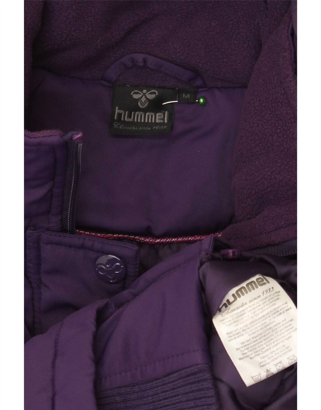 Jaqueta acolchoada com capuz feminina Hummel UK 14 nylon roxo médio