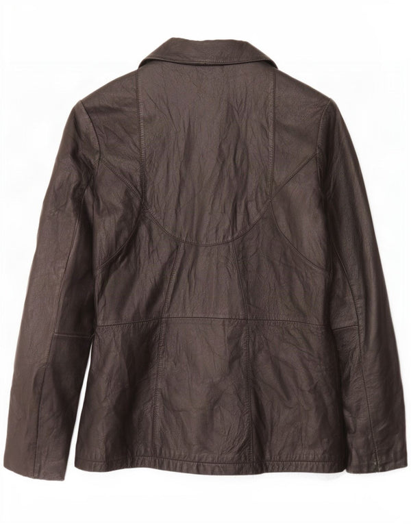 Jaqueta de couro feminina Wilsons UK 10 pequena preta