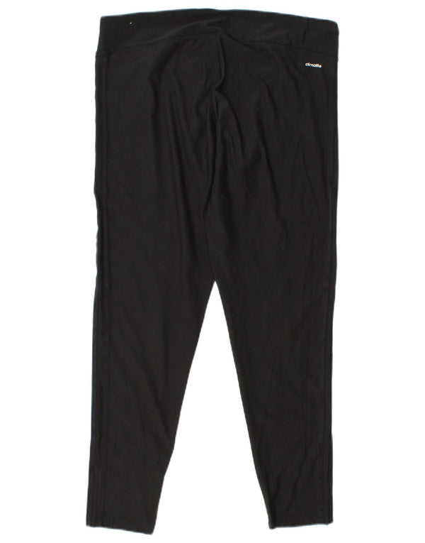 ADIDAS Womens Climalite Leggings UK 14 Grande Poliéster Preto
