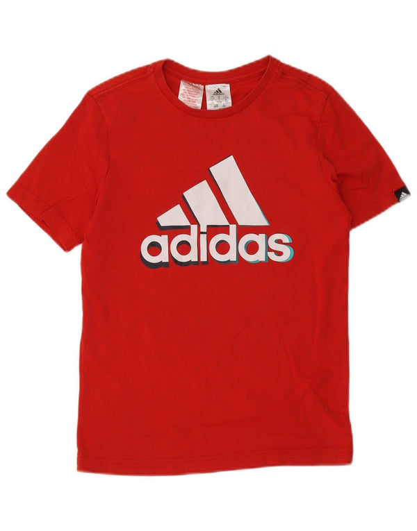 Camiseta Adidas Meninos Graphic Top 11-12 Anos Algodão Vermelho