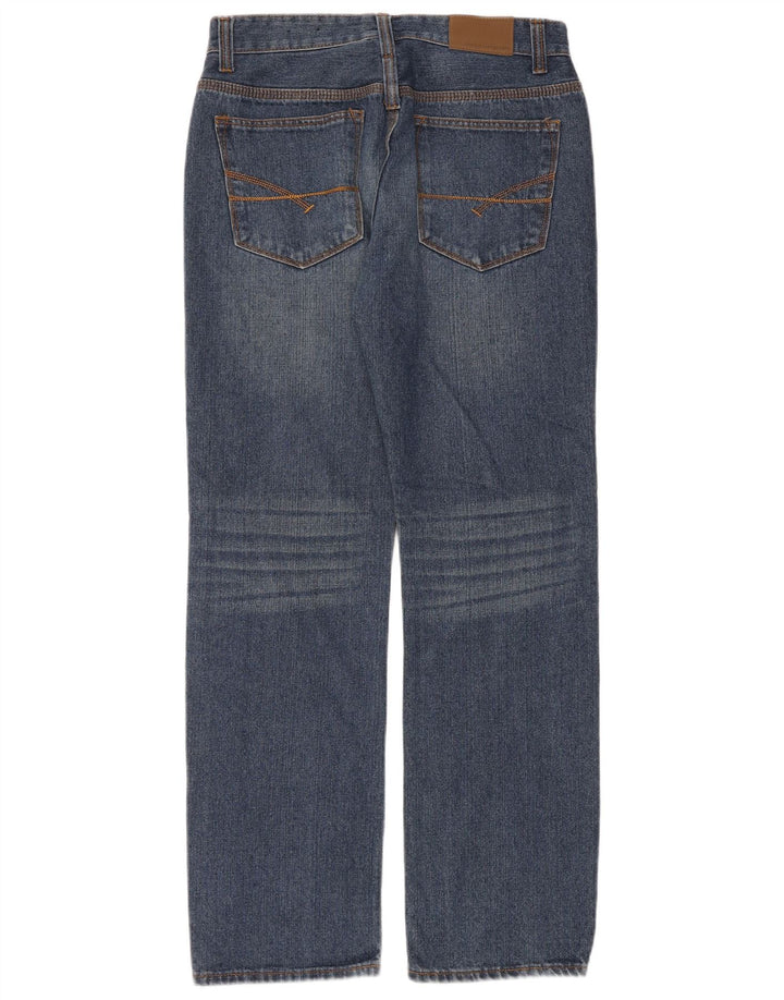 French Connection Masculino Regular Straight Jeans W32 L32 Azul Algodão