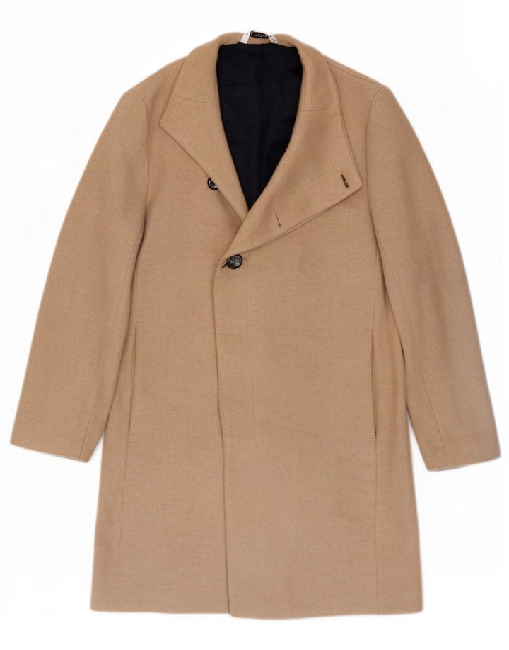 Sobretudo masculino Zara UK 40 grande poliamida bege