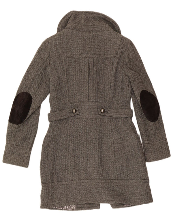 Guess Womens Duffle Coat UK 10 Pequeno Poliéster Cinza