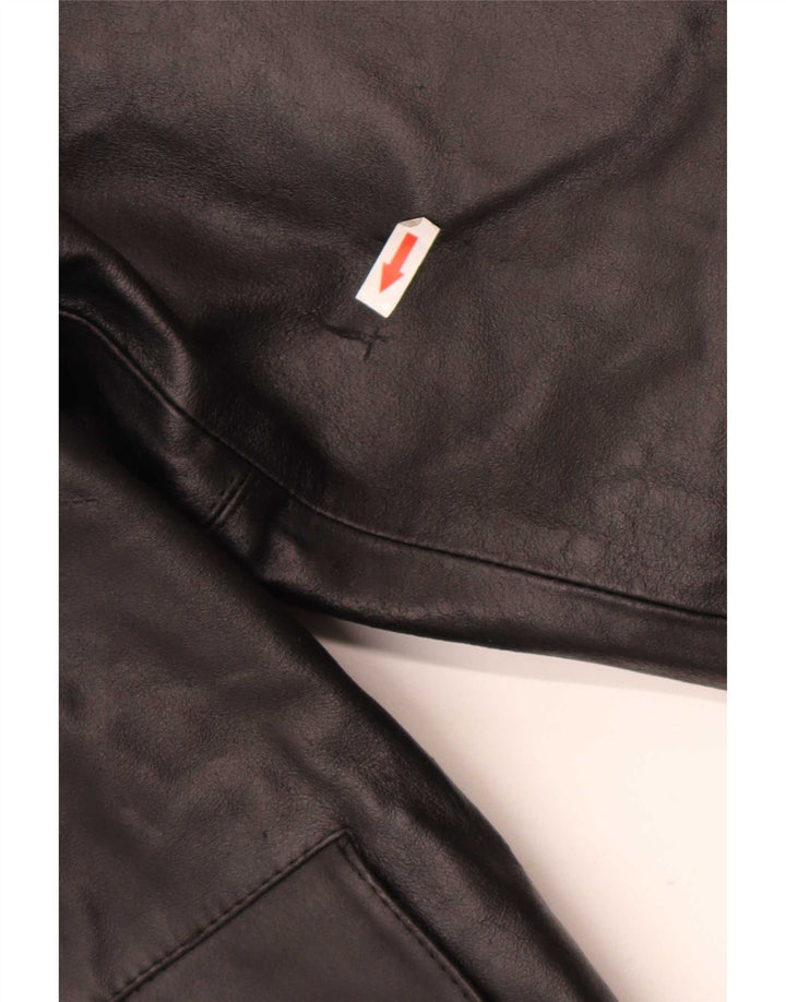 Jaqueta de couro masculina vintage IT 54 2XL couro preto