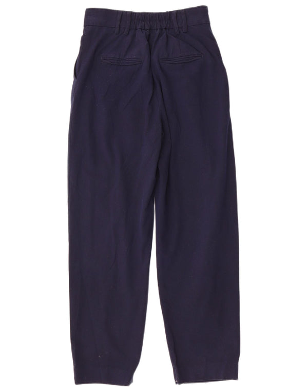 Zara Calça Chino Cônica Feminina Cintura Alta UE 32 2XS W22 L27 Azul Marinho