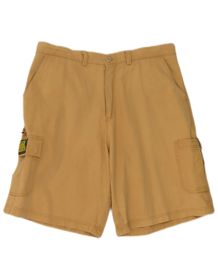 CAMEL Mens Cargo Shorts W34 Grande Bege