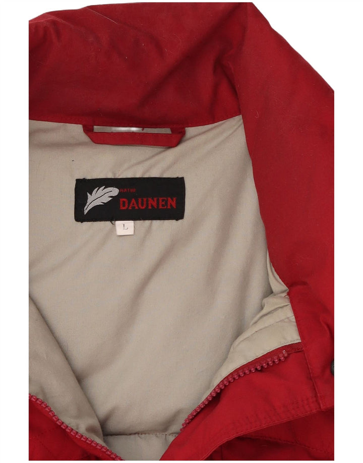 Colete acolchoado masculino vintage UK 40 poliéster vermelho grande