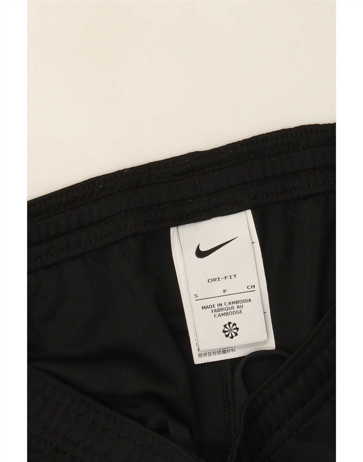 Shorts esportivos masculinos Nike Dri Fit pequenos pretos em poliéster colorblock