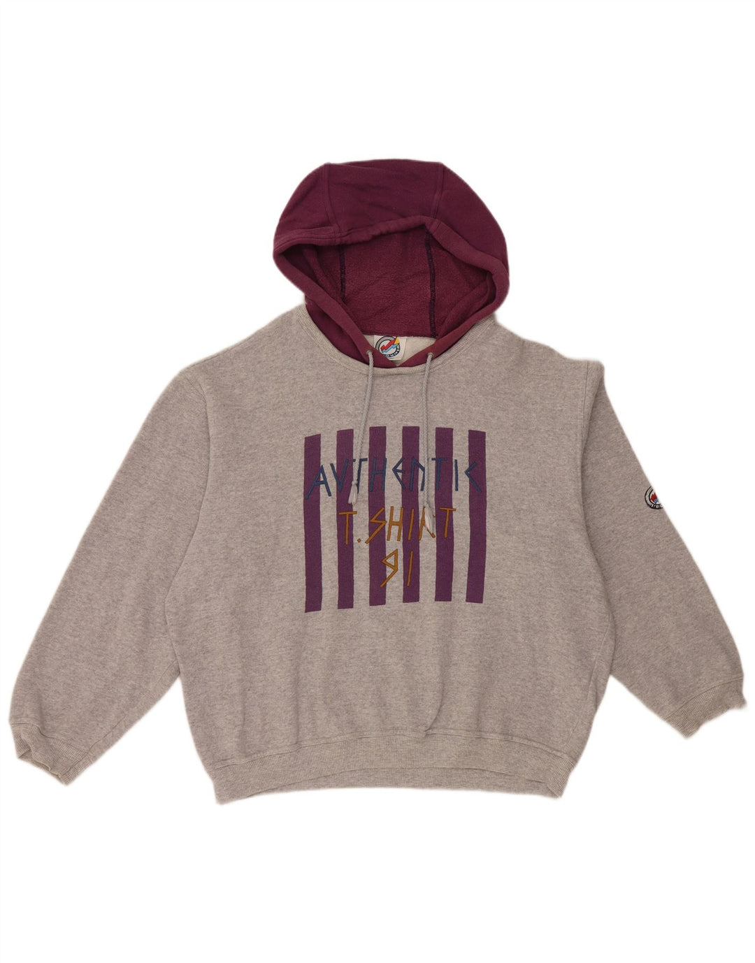 L'Equipe moletom feminino com capuz e ajuste solto gráfico UK 20 2XL algodão cinza