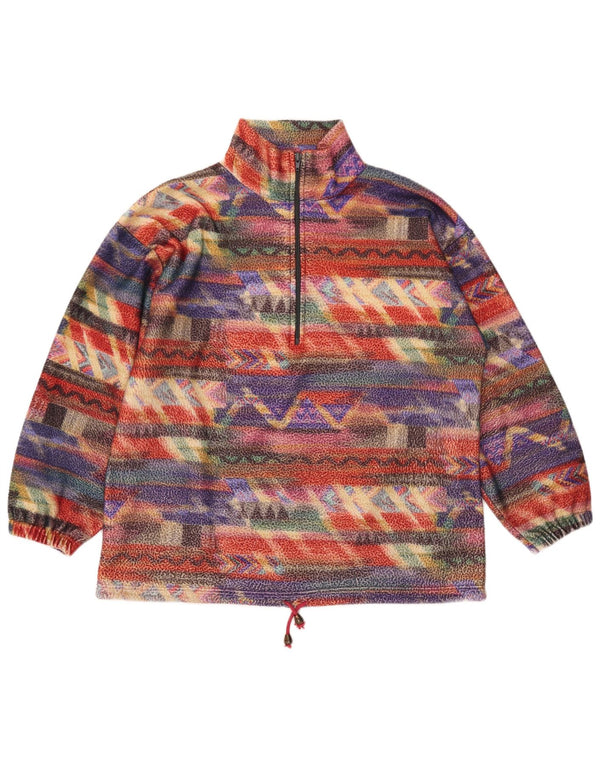 Jumper de lã superdimensionado feminino VINTAGE UK 14 médio multicolorido